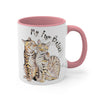 Bengal Cats Fur Babies Watercolor On White Art Accent Coffee Mug 11Oz