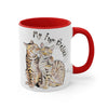 Bengal Cats Fur Babies Watercolor On White Art Accent Coffee Mug 11Oz
