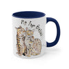 Bengal Cats Fur Babies Watercolor On White Art Accent Coffee Mug 11Oz