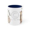 Bengal Cats Fur Babies Watercolor On White Art Accent Coffee Mug 11Oz Navy /