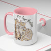 Bengal Cats Kiss Watercolor Art Two-Tone Coffee Mugs 15Oz Mug