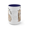 Bengal Cats Kiss Watercolor Art Two-Tone Coffee Mugs 15Oz Mug