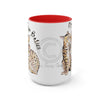 Bengal Cats Kiss Watercolor Art Two-Tone Coffee Mugs 15Oz Mug