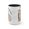 Bengal Cats Kiss Watercolor Art Two-Tone Coffee Mugs 15Oz Mug