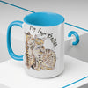 Bengal Cats Kiss Watercolor Art Two-Tone Coffee Mugs 15Oz Mug