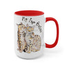 Bengal Cats Kiss Watercolor Art Two-Tone Coffee Mugs 15Oz Mug