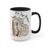 Bengal Cats Kiss Watercolor Art Two-Tone Coffee Mugs 15Oz Mug