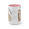 Bengal Cats Kiss Watercolor Art Two-Tone Coffee Mugs 15Oz Mug