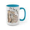 Bengal Cats Kiss Watercolor Art Two-Tone Coffee Mugs 15Oz Mug