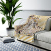 Bengal Cats Love Brown Stripes Watercolor Art Velveteen Plush Blanket All Over Prints