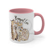 Bengal Cats Love Watercolor Art Accent Coffee Mug 11Oz