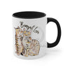 Bengal Cats Love Watercolor Art Accent Coffee Mug 11Oz Black /