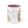 Bengal Cats Love Watercolor Art Accent Coffee Mug 11Oz Pink /
