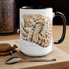 Bengal Napping Watercolor Art Two-Tone Coffee Mugs 15Oz Mug
