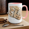 Bengal Napping Watercolor Art Two-Tone Coffee Mugs 15Oz Mug