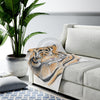 Bengal Tiger Gaze Watercolor Art Velveteen Plush Blanket All Over Prints