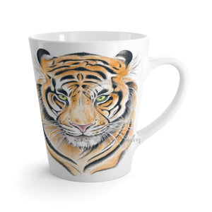 Bengal Tiger Watercolor Art White Latte Mug 12Oz Mug