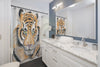 Bengal Tiger Watercolor Ink Art Shower Curtain Home Decor
