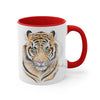 Bengal Tiger Watercolor On White Art Accent Coffee Mug 11Oz