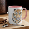 Bengal Tiger Watercolor On White Art Accent Coffee Mug 11Oz