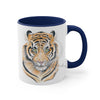 Bengal Tiger Watercolor On White Art Accent Coffee Mug 11Oz