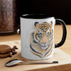 Bengal Tiger Watercolor On White Art Accent Coffee Mug 11Oz