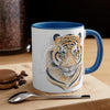 Bengal Tiger Watercolor On White Art Accent Coffee Mug 11Oz