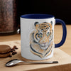 Bengal Tiger Watercolor On White Art Accent Coffee Mug 11Oz