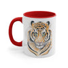 Bengal Tiger Watercolor On White Art Accent Coffee Mug 11Oz