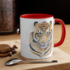 Bengal Tiger Watercolor On White Art Accent Coffee Mug 11Oz