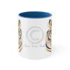 Bengal Tiger Watercolor On White Art Accent Coffee Mug 11Oz Blue /