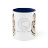 Bengal Tiger Watercolor On White Art Accent Coffee Mug 11Oz Navy /