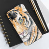 Bengal Tiger Yellow Eyes Ink White Case Mate Tough Phone Cases