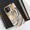 Bengal Tiger Yellow Eyes Ink White Case Mate Tough Phone Cases