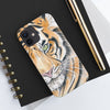 Bengal Tiger Yellow Eyes Ink White Case Mate Tough Phone Cases