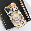 Bengal Tiger Yellow Eyes Ink White Ii Case Mate Tough Phone Cases