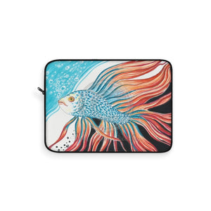 Betta Fish Ink Watercolor Art Laptop Sleeve 15