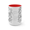 Black And White Kraken Octopus Ink Art Two-Tone Coffee Mugs 15Oz Mug