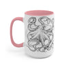 Black And White Kraken Octopus Ink Art Two-Tone Coffee Mugs 15Oz Mug