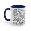 Black And White Octopus Ink On Art Accent Coffee Mug 11Oz