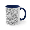 Black And White Octopus Ink On Art Accent Coffee Mug 11Oz