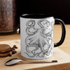 Black And White Octopus Ink On Art Accent Coffee Mug 11Oz