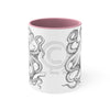 Black And White Octopus Ink On Art Accent Coffee Mug 11Oz Pink /