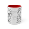 Black And White Octopus Ink On Art Accent Coffee Mug 11Oz Red /