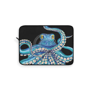 Black Octopus Kraken Ink Art Laptop Sleeve 15