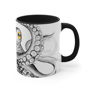 Black White Kraken Tentacles Octopus On Art Accent Coffee Mug 11Oz /