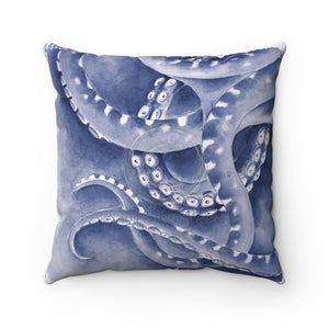 Blue Brushed Tentacles Square Pillow 14 X Home Decor