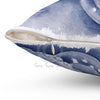Blue Brushed Tentacles Square Pillow Home Decor