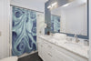 Blue Dancing Octopus Watercolor Art Shower Curtains Home Decor