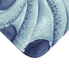 Blue Dancing Octopus Watercolor Ink Bath Mat Home Decor